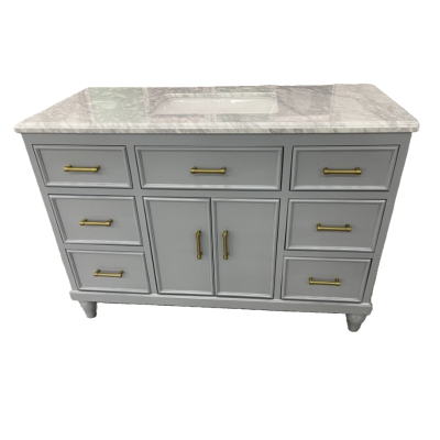 Solid Wood + MDF Floor Mounted Vanity Cabinet Bathroom Basin vanity 48 inch with single sink
